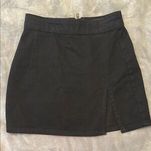 Black Denim Women's Mini Skirt